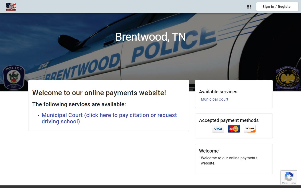 Brentwood criminal court records information from Brentwood Municipal Court