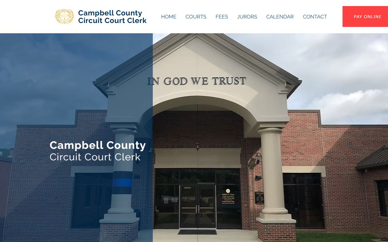 Campbell County criminal court records information from the Campbell County Circuit Court Clerk