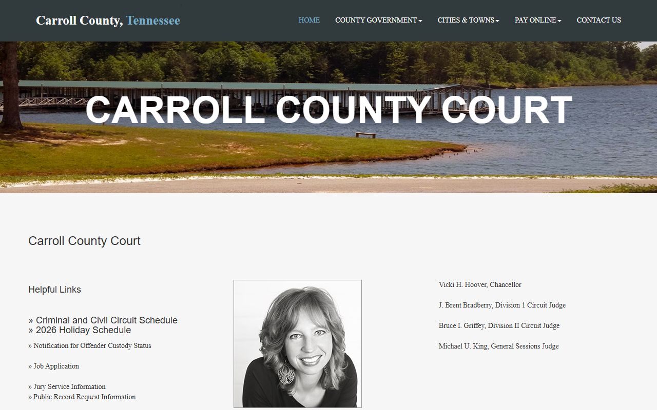 Carroll County criminal court records and local criminal court office information