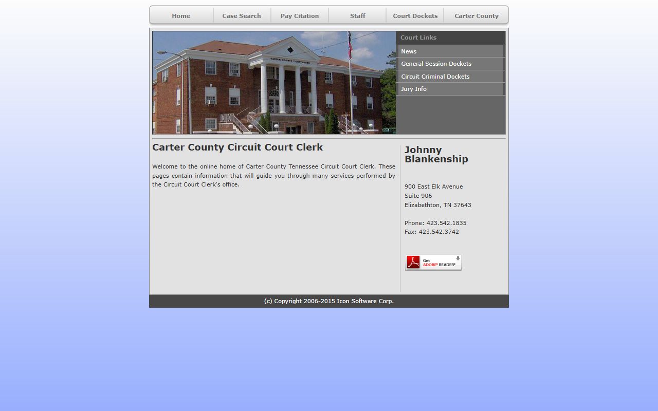 Carter County criminal court records information from the Carter County Circuit Court Clerk
