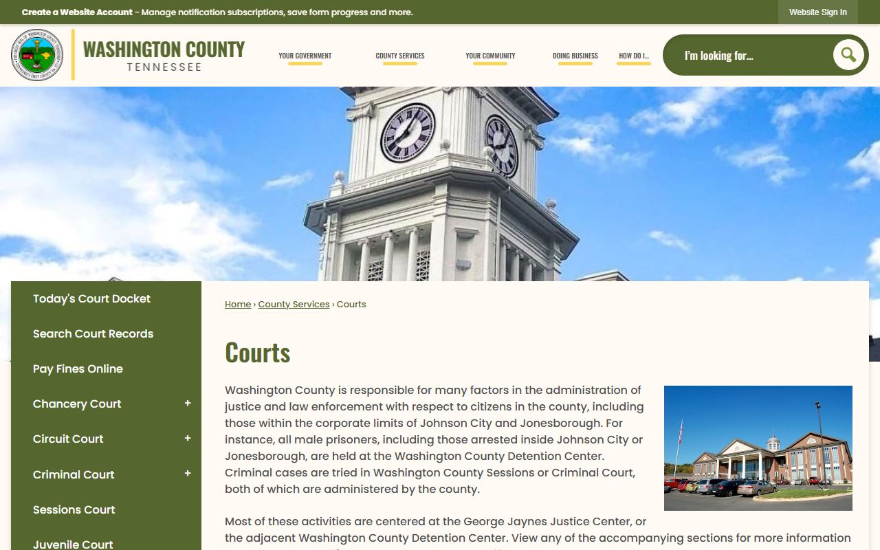 Johnson City criminal court records information from the Johnson City municipal court record path