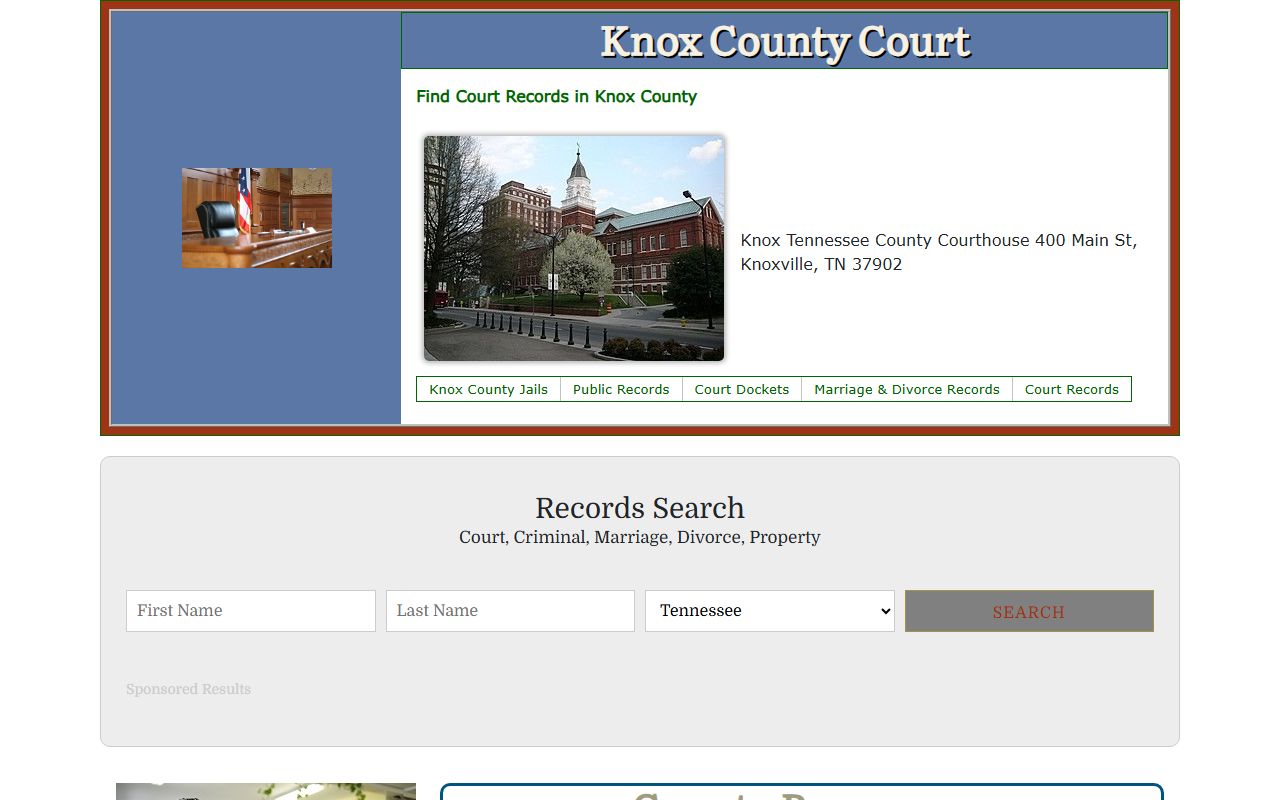Knoxville Criminal Court Records county court structure image for Knoxville