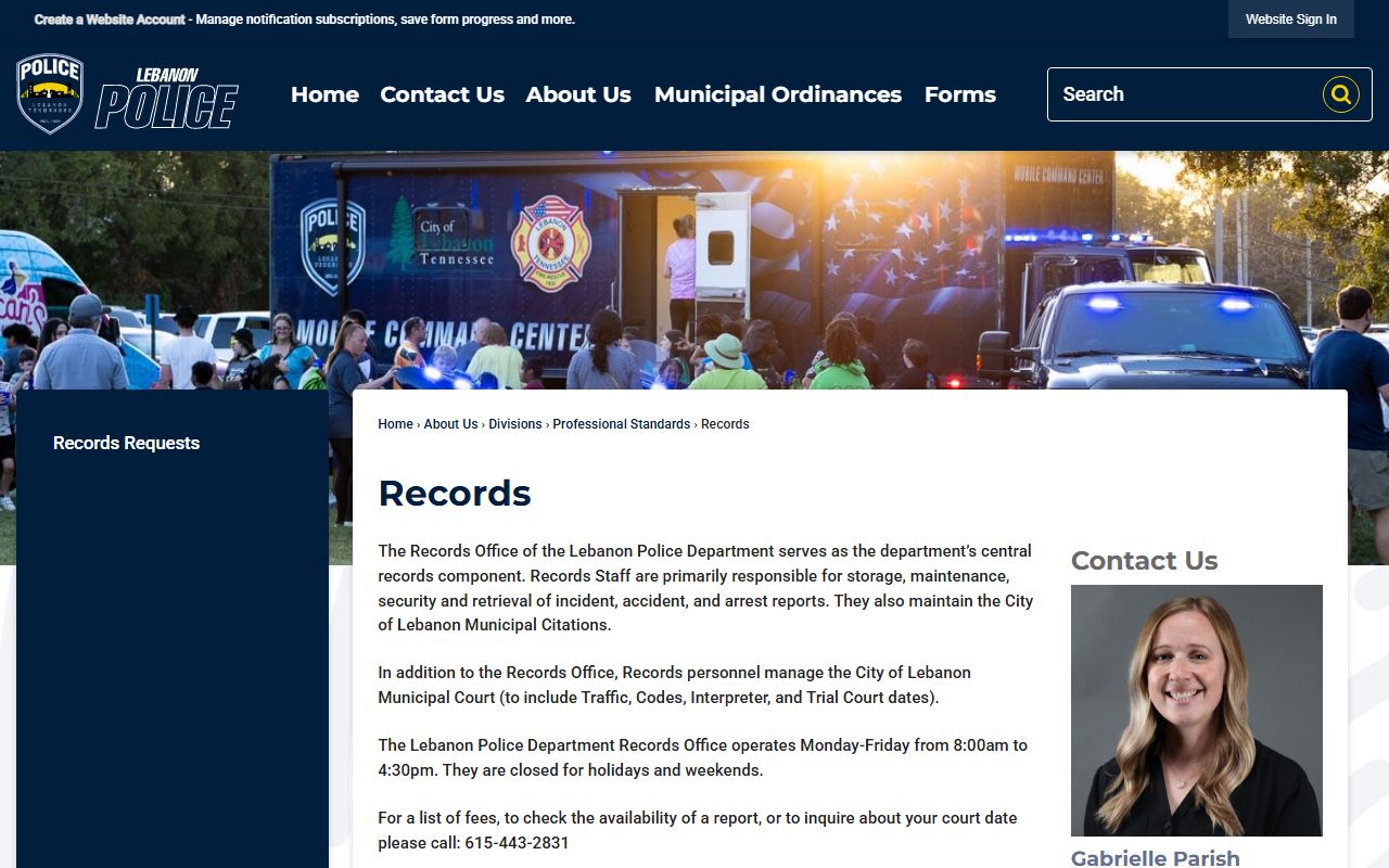 Lebanon criminal court records access through the Wilson County circuit criminal court