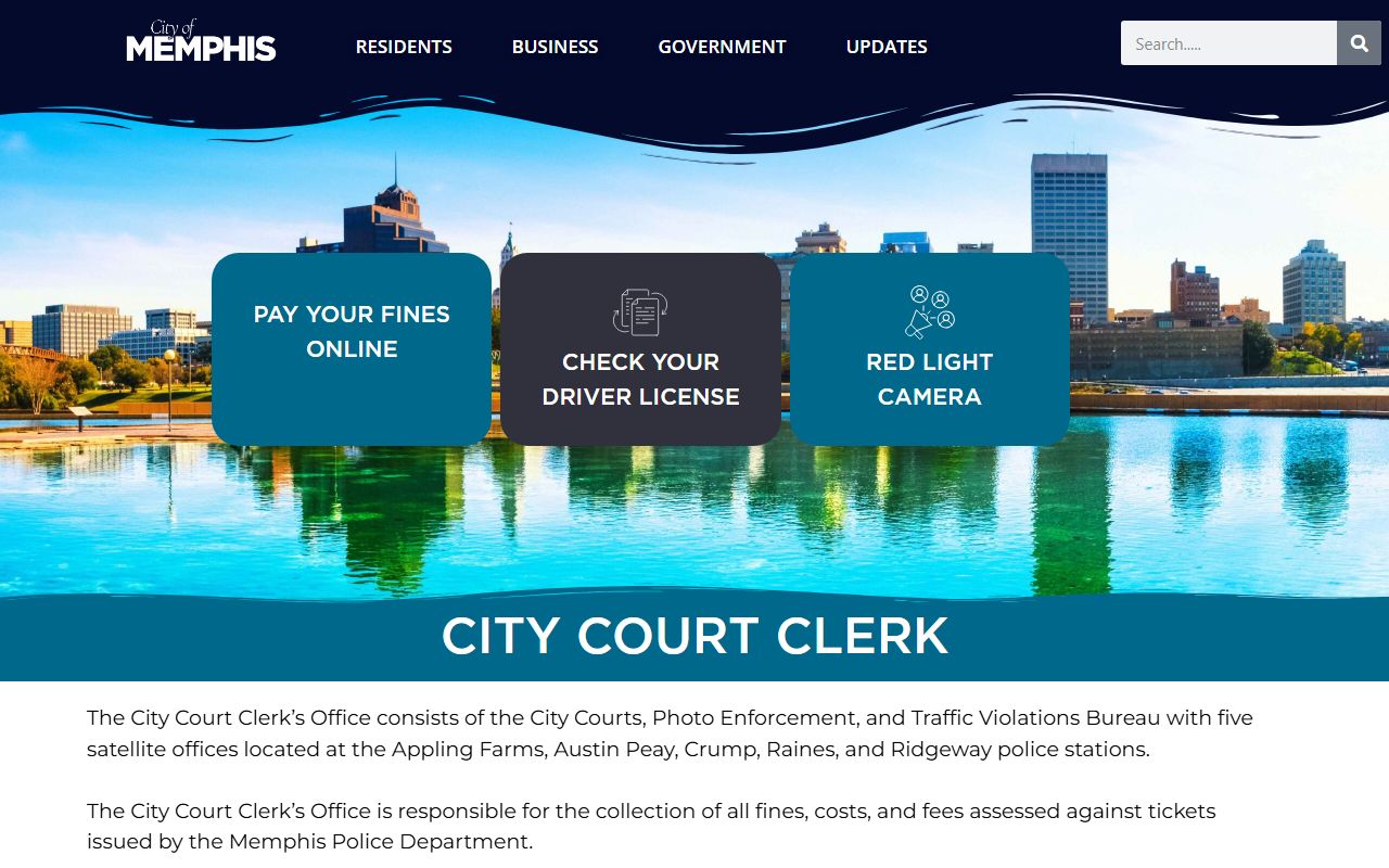 Memphis Criminal Court Records city clerk overview