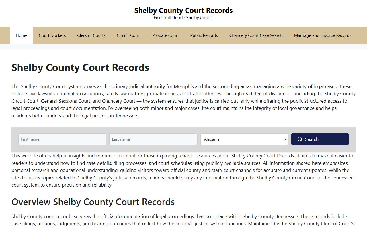 Memphis Criminal Court Records Shelby County clerk view