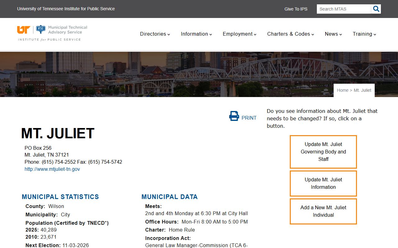 Mount Juliet criminal court records information from the city court source