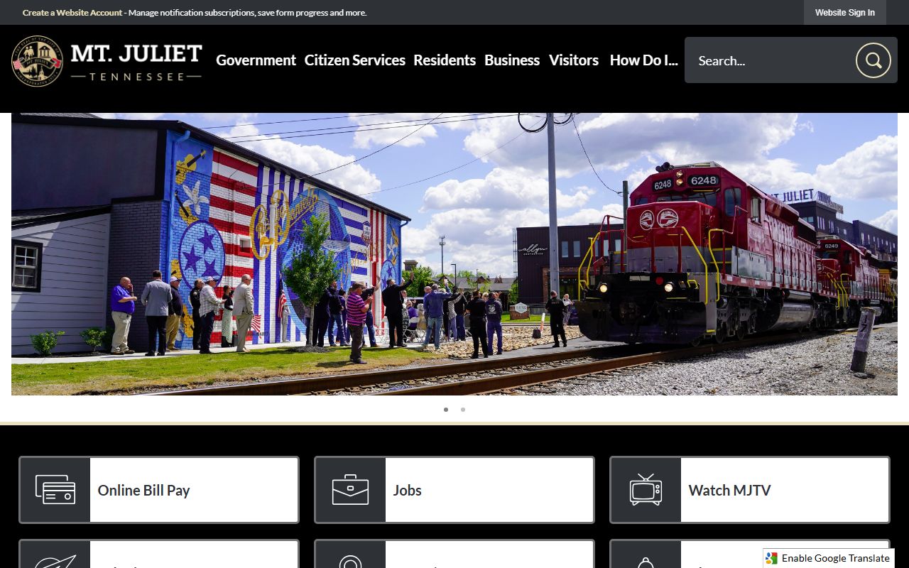 Mount Juliet criminal court records and city website contact information