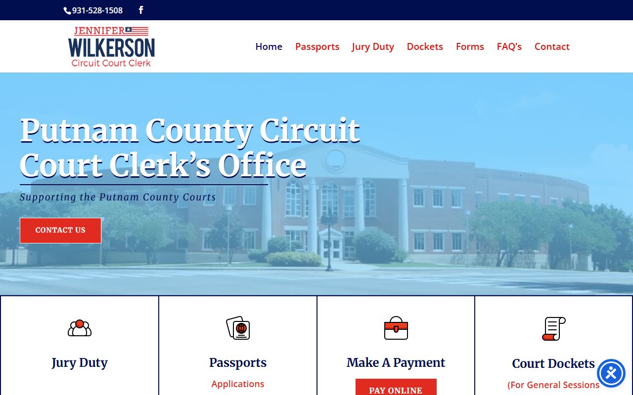 Putnam County criminal court records at the Putnam County Circuit Court Clerk