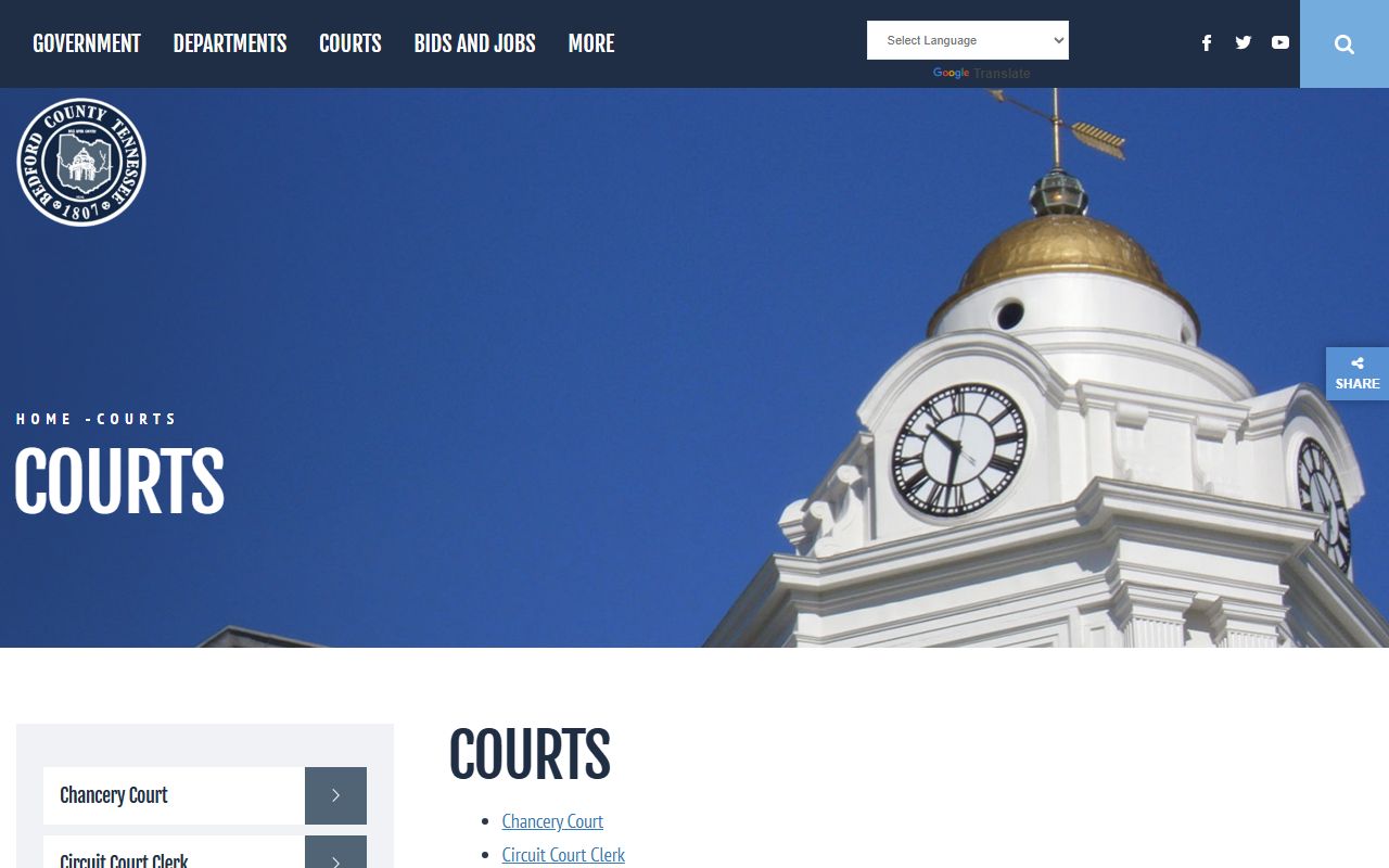 Shelbyville criminal court records and Bedford County courts information