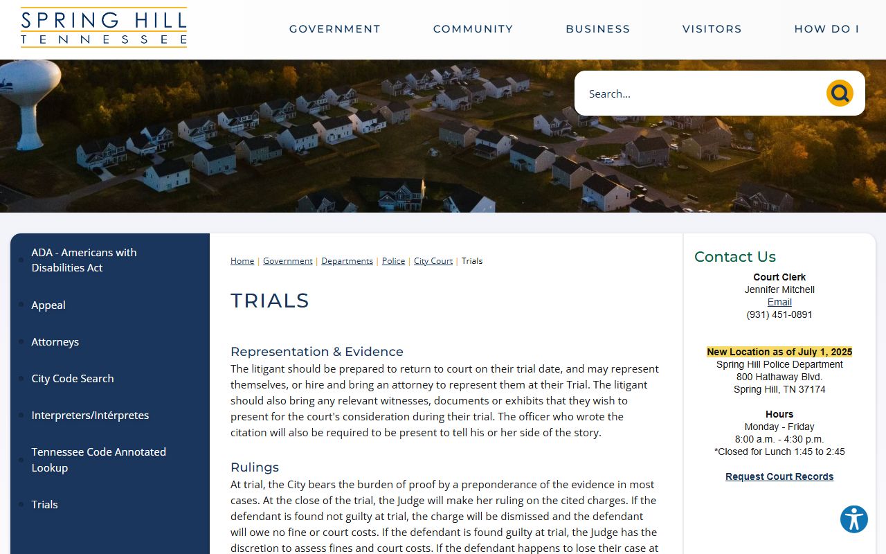 Smyrna criminal court records search through Rutherford County online court records