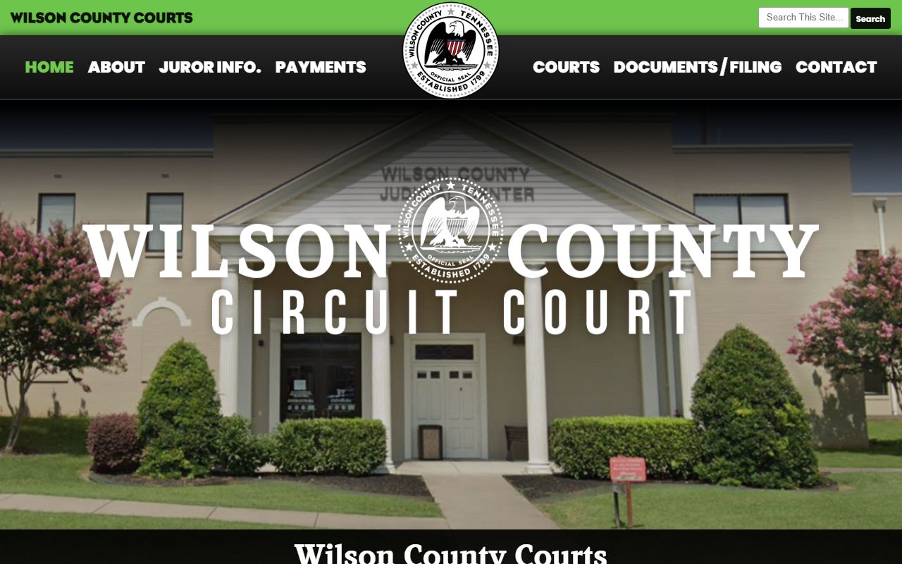 Wilson County criminal court records information from the Wilson County Circuit Court Clerk